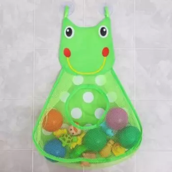 Сетка для хранения игрушек в ванной на присосках на присосках «Лягушка»
