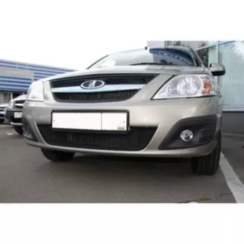 Сетка на бампер внешняя для LADA Largus Cross 2015-2016, черн., 15 мм
