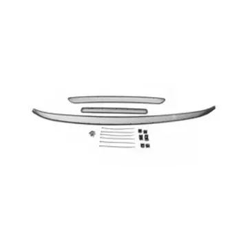 Сетка на бампер внешняя для Mitsubishi Outlander 2015-2016, 3 шт, черн., 15 мм