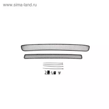 Сетка на бампер внешняя для Suzuki Vitara 2015-2016, 2 шт., черн., 15 мм, без декоративной накладки