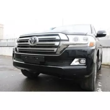 Сетка на бампер внешняя для Toyota Land Cruiser 200 2015-2016, 2 шт, черн., 15 мм