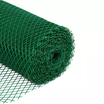 Сетка садовая, 0.520 м, ячейка ромб 1515 мм, пластиковая, зелёная, Greengo, в рулоне