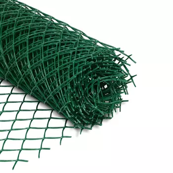 Сетка садовая, 110 м, ячейка ромб 4040 мм, пластиковая, зелёная, Greengo, в рулоне