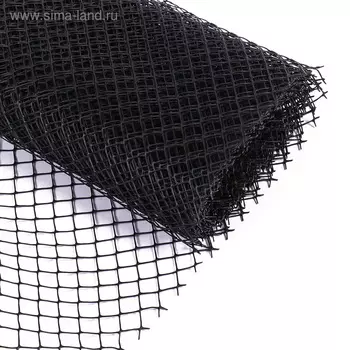 Сетка садовая, 110 м ячейка ромб 1515 мм, пластиковая, чёрная, Greengo, в рулоне