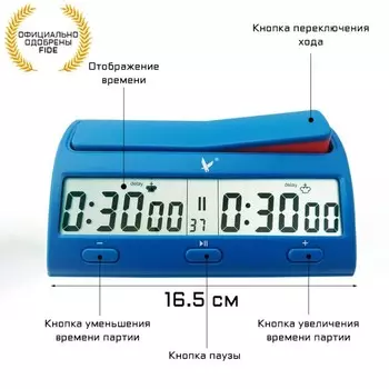 Электронные шахматные часы LEAP FIDE PQ9912, пластик, точность хода