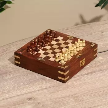 Шахматы складные, доска 2020 см, дерево шишам