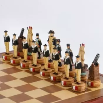 Шахматы деревянные подарочные сувенирные «Морское сражение», 3636 см, король h=8 см, пешка h=6.5