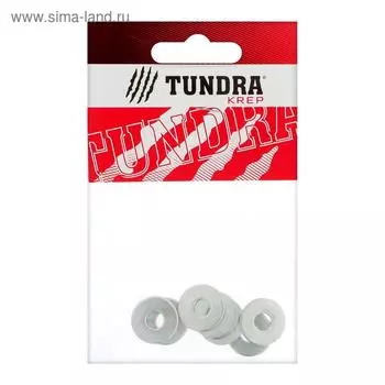 Шайба увеличенная ТУНДРА krep, DIN9021, М6, цинк, 8 шт.