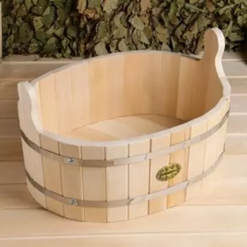 Шайка - таз для бани и сауны, 15 л, 473428 см, нержавеющий обруч, «Добропаровъ»