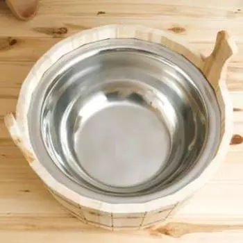 Шайка для бани и сауны, 15 л, липа, нержавеющая вставка, «Добропаровъ»