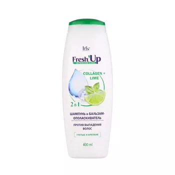 Шампунь-бальзам IRIS Cosmetic 2в1 "Collagen и lime", 400 мл