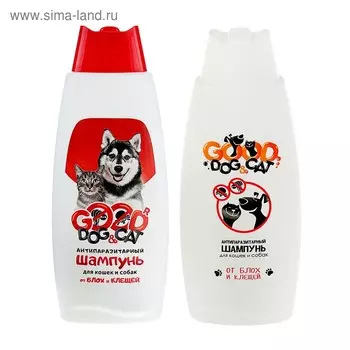 Шампунь антипаразитарный "Good Dog&Cat" для кошек и собак, 250 мл, микс