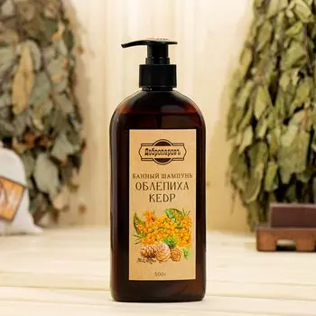 Шампунь для волос банный "Облепиха - Кедр" 500 мл с дозатором
