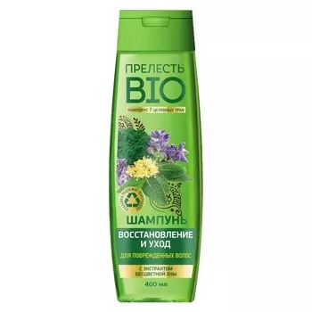 Шампунь для волос Прелесть Bio «Восстановление и уход», с экстрактом бесцветной хны, 400 мл