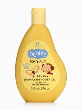 Шампунь и гель для душа 2в1 My Friend Bebble с ароматом банана, 250 мл