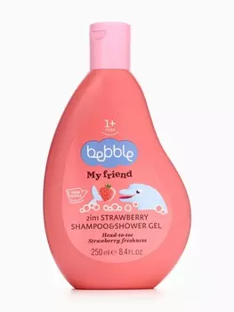 Шампунь и гель для душа 2в1 My Friend Bebble с ароматом клубники, 250 мл