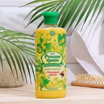 Шампунь "Русские Травы", для всех типов волос, липовый цвет , 350 мл