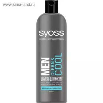 Шампунь Syoss Men Clean&Cool, для мужчин, 500 мл