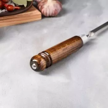 Шампур армянский «Люкс», рукоять лак, 60 см х 3 мм, рабочая часть 45 см