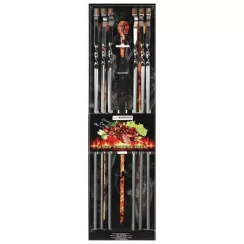 Набор шампуров: 6 шампуров, 1 нож, 58.5х1х0.15 см