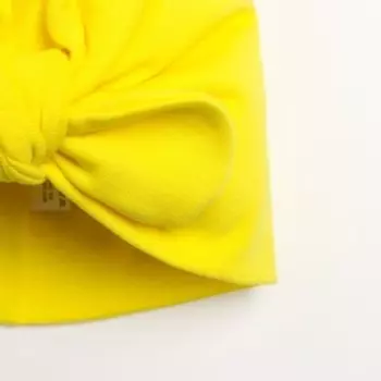 Шапка (чалма) для девочки. цвет желтый, размер 44-47 см