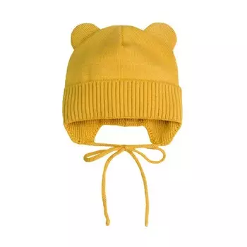 Шапка детская Bear, размер 38-40 см, цвет желтый