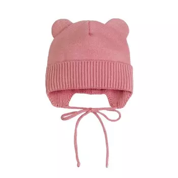 Шапка детская Bear, размер 42-44 см, цвет розовый