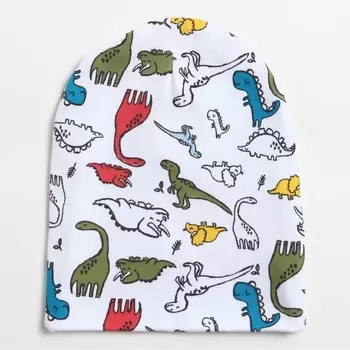 Шапка детская, цвет белый, размер 44-46