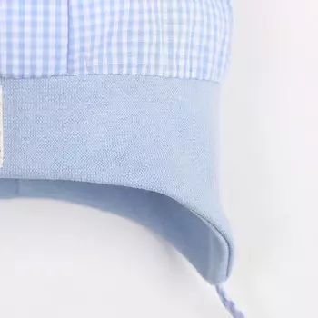 Шапка детская, цвет голубой, размер 46-48