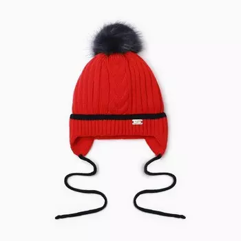 Шапка детская, размер 44-46, красная