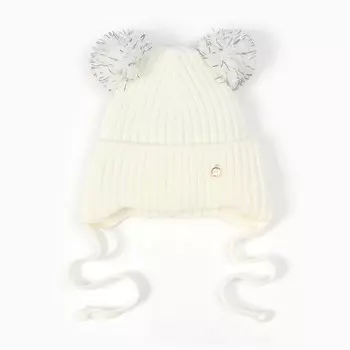 Шапка детская, цвет молочный, размер 50-52