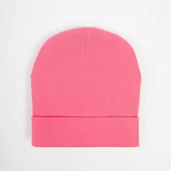 Шапка детская, цвет ярко-розовый, размер 44-47 см