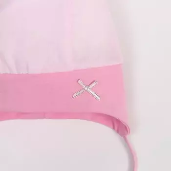 Шапка детская, цвет розовый, размер 40-42