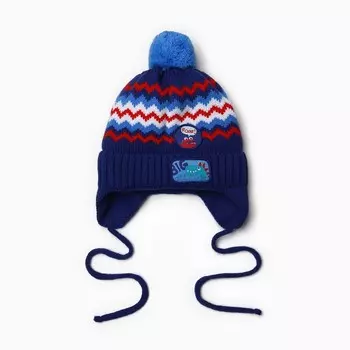 Шапка детская, размер 44, синяя