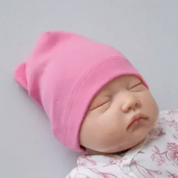 Шапочка детская KinDerLitto «Цветочный сад», с отворотом и ушками, возраст 6-12 месяцев, 2 шт