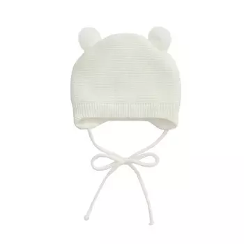 Шапка детская Pompony, размер 42-44 см, цвет молочный