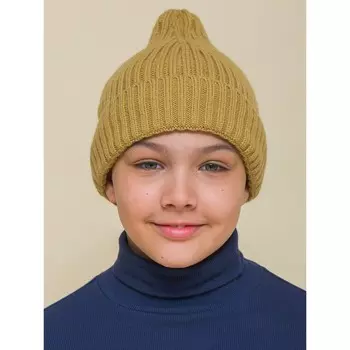 Шапка детская, размер 53-54, цвет бежевый