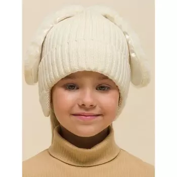 Шапка детская, размер 53-54, цвет молочный