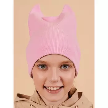 Шапка детская, размер 53-54, цвет розовый