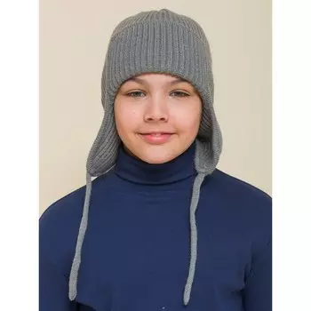 Шапка детская, размер 53-54, цвет серый