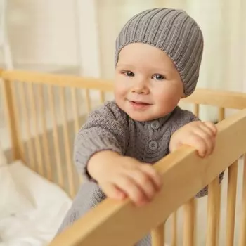 Шапка детская, рост 80 см, цвет серый