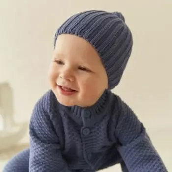 Шапка детская, рост 80 см, цвет синий