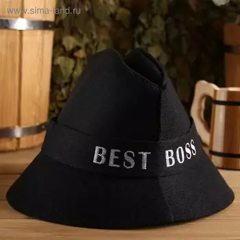 Шапка для бани "Best Boss" экофетр