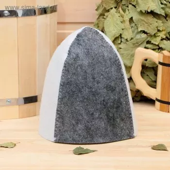 Шапка для бани и сауны, «Классическая», полиэфир 70%, шерсть 30%, комбинированная, «Добропаровъ»