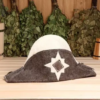 Шапка для бани и сауны «Наполеон», войлок, «Добропаровъ»