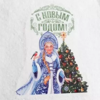 Шапка для бани с принтом "Снегурочка"