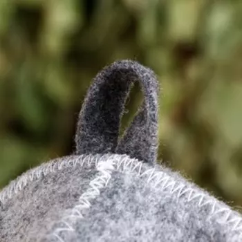 Шапка для бани и сауны, 70% полиэфир, 30% шерсть, серая, «Добропаровъ»