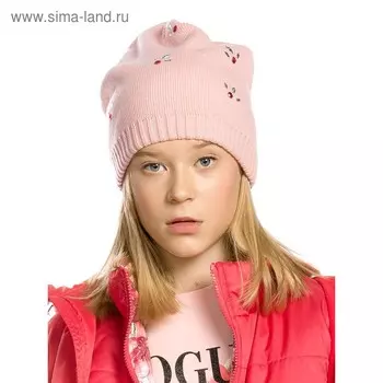 Шапка для девочек, размер 52-53, цвет розовый