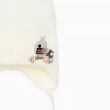 Шапка для девочки А.902, цвет молочный, размер 50-52 (3-5 лет)