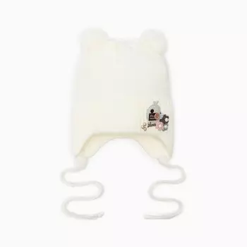 Шапка для девочки А.902, цвет молочный, размер 50-52 (3-5 лет)